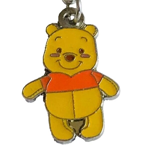 Vintage Disney Winnie the Pooh Bear Clip On Charm Zipper Pull Purse Bag Signed - Picture 1 of 11